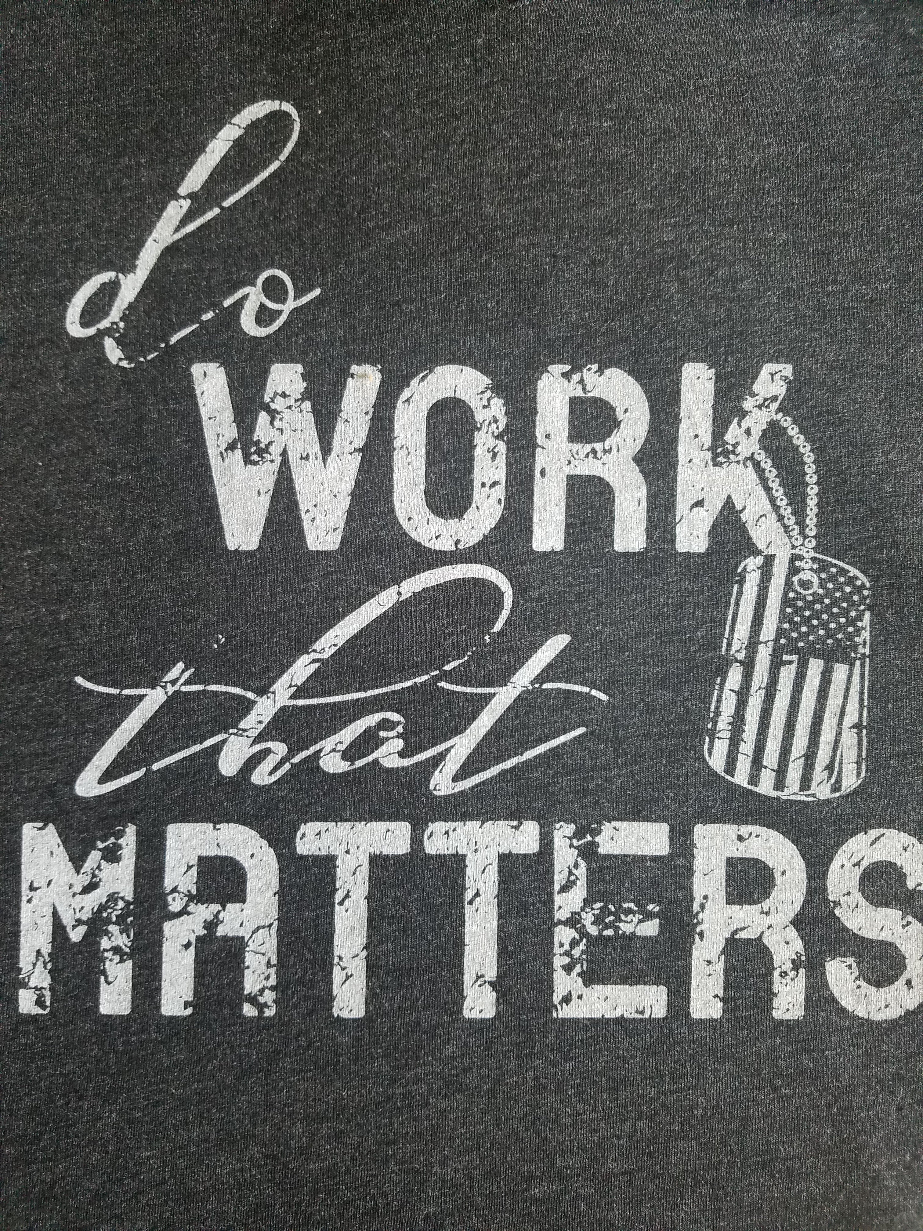 Ladies' Military Inspired Flowy V Neck Tee - Do Work That Matters