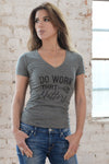 Military Inspired Ladies Deep V Neck Tee - Do Work That Matters